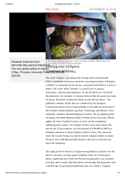 Losing our religion - Northwestern University