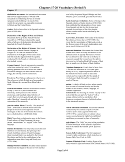 Period 5-Chapters 17-20 Vocab