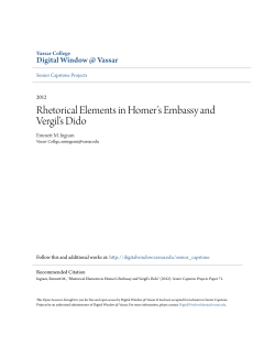 Rhetorical Elements in Homer`s Embassy and Vergil`s Dido