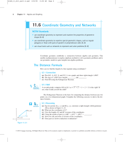 11.6 Coordinate Geometry and Networks
