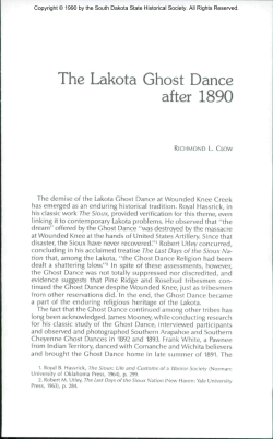 The Lakota Ghost Dance after 1890