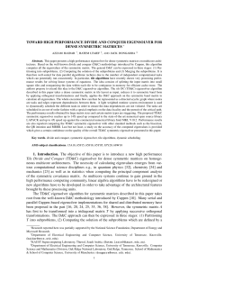 TOWARD HIGH PERFORMANCE DIVIDE AND