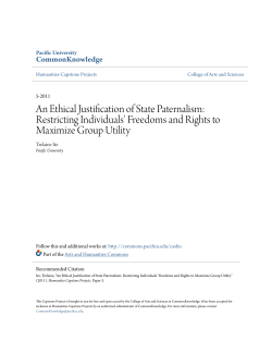 An Ethical Justification of State Paternalism