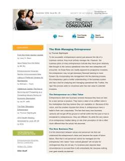 The Risk-Managing Entrepreneur