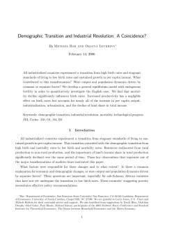 Demographic Transition and Industrial Revolution: A Coincidence?