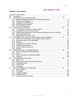 Draft September 7, 2000 Chapter 8: Latin America Chapter 8: Latin