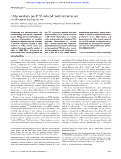 c-Myc mediates pre-TCR–induced proliferation but