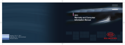 2013 Warranty and Consumer Information Manual