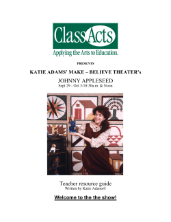 JOHNNY APPLESEED Teacher resource guide