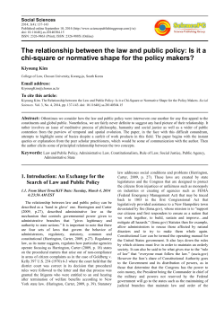 The relationship between the law and public policy