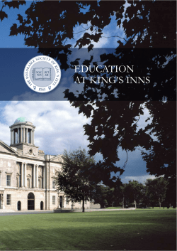 EDUCATION AT KING`S INNS