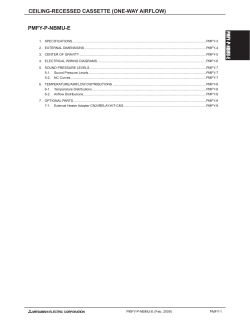 PMFY-P-NBMU-E CEILING-RECESSED CASSETTE (ONE