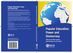 Popular Education, Power and Democracy