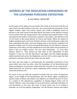 Dedication of the Louisiana Exposition