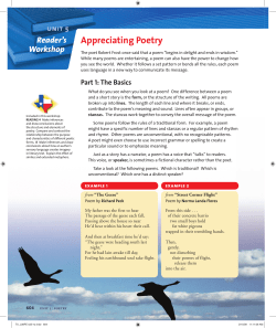 unit 5 Reader`s Workshop Appreciating Poetry