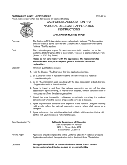 National Delegate Application