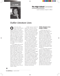 Outlier Literature Lives: The High School Connection