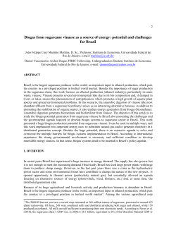Biogas from sugarcane vinasse as a source of energy: potential and