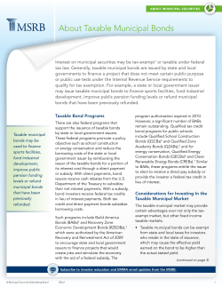 About Taxable Municipal Bonds