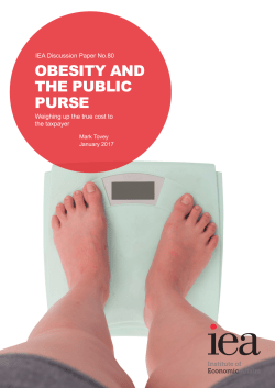 obesity and the public purse - Institute of Economic Affairs