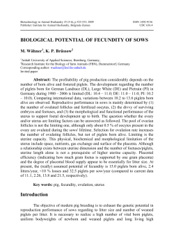 BIOLOGICAL POTENTIAL OF FECUNDITY OF SOWS