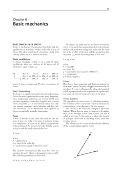 Basic mechanics