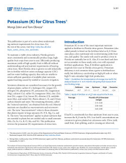 Potassium (K) For Citrus Trees - EDIS