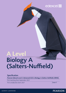 Specification - A level | PDF 2.6 MB - Edexcel