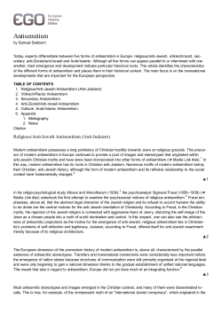 Antisemitism - EGO | European History Online