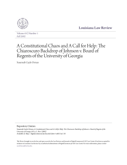 A Constitutional Chaos and A Call for Help: The Chiaroscuro