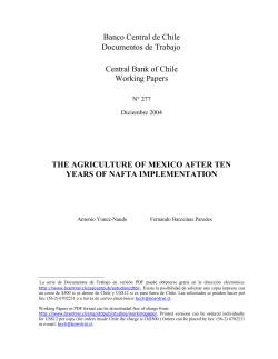 the agriculture of mexico after ten years of nafta implementation