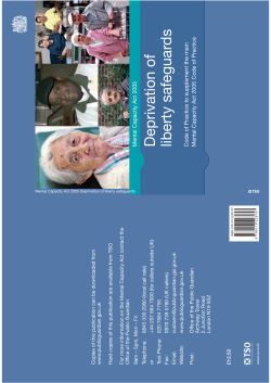 Deprivation of liberty safeguards Code of Practice