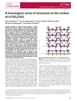 A homologous series of structures on the surface of SrTiO3(110)