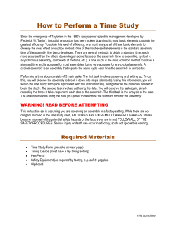 How to Perform a Time Study