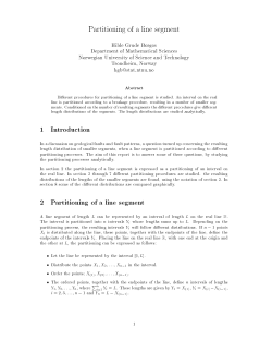 Partitioning of a line segment Pn