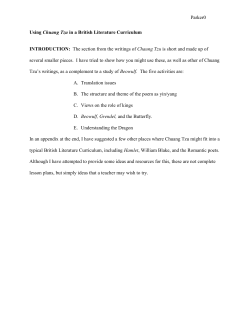 Parker0 Using Chuang Tzu in a British Literature Curriculum