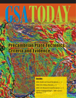 Precambrian Plate Tectonics - Geological Society of America
