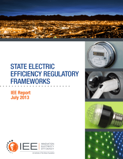 state electric efficiency regulatory frameworks