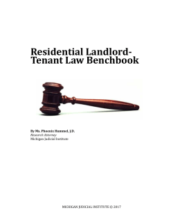 Residential Landlord-Tenant Law Benchbook