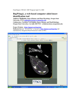 BugWing@, a web-based computer aided insect identification tool