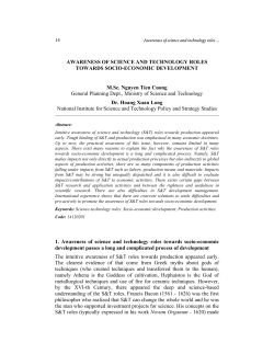 AWARENESS OF SCIENCE AND TECHNOLOGY ROLES