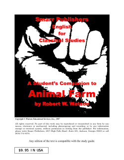 Cov-Animal Farm - Smarr Publishers