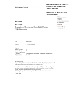 Evaluation of Emergency Brake Light Display (EBLD) systems