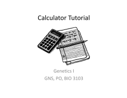Calculator Tutorial