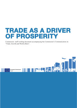 trade as a driver of prosperity - European Commission
