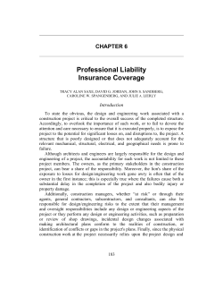 Chapter 6: Professional Liability Insurance Coverage