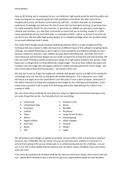 Annie Neilson Here at JB Printing, we`re renowned