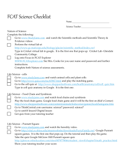 FCAT Science Checklist Review links