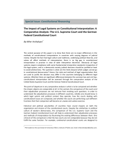The Impact of Legal Systems on Constitutional Interpretation