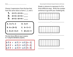 Teacher-Led Distributive Property RECORDING SHEET